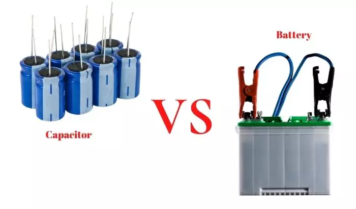 Choose capacitors or second battery; 